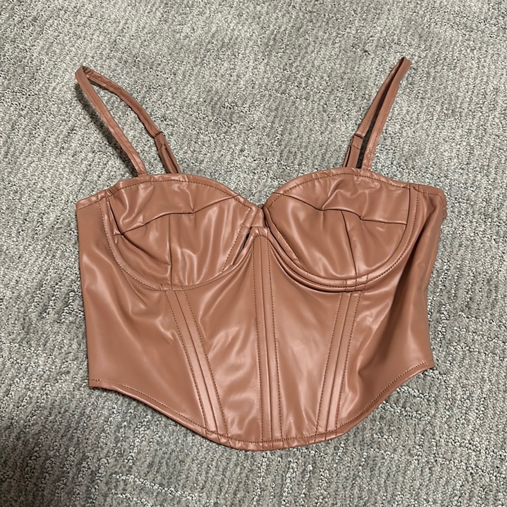 Leather forver 21 top!